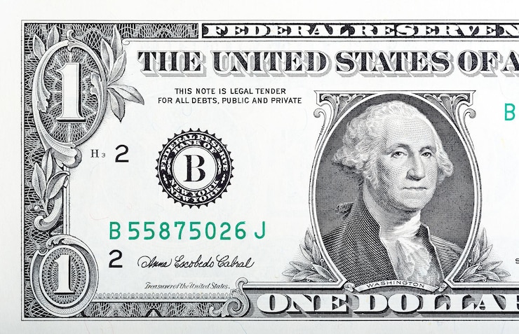 US Dollar with Washington portrait